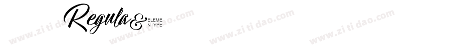 字魂镇魂手书 Regula字体转换